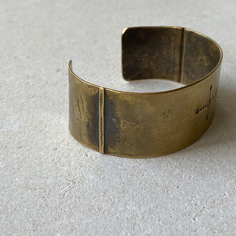 Brass cuff bangle III